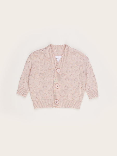 Huxbaby Bubble Sprinkles Knit Cardi Rose - Main Image