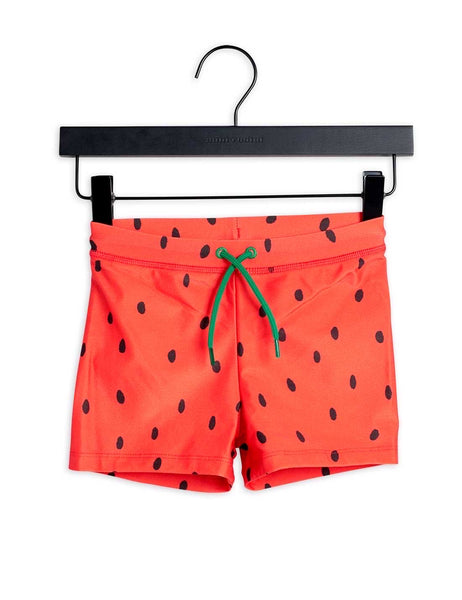 Mini Rodini Strawberry Swim Shorts | Red