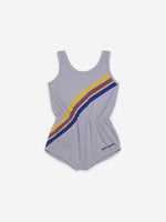 Bobo Choses Crosswise Stripes Fleece Playsuit