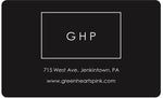 Gift Card - Green Hearts Pink