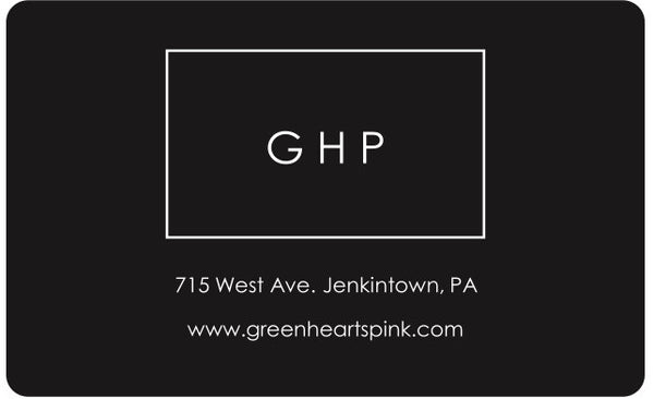 Gift Card - Green Hearts Pink