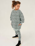 Kukukid Sweatshirt Dress | Pistachio Dots