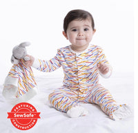 Magnificent Baby Line Up Lovey Blanket - Green Hearts Pink