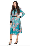 Printed Co-ord Skirt Set | Green - Green Hearts Pink