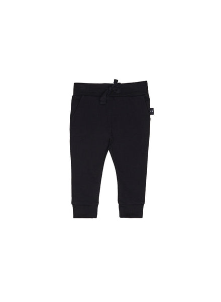 Huxbaby Track Pants | Black - Green Hearts Pink