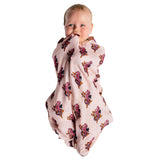Kip&Co x Hugo Loves Tiki Swaddle | Seahorses - Green Hearts Pink