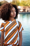 Jelly Alligator Swim Top | Stripe Fever - Green Hearts Pink