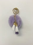 Fur Pom Pom + Tassel | Lavender - Green Hearts Pink