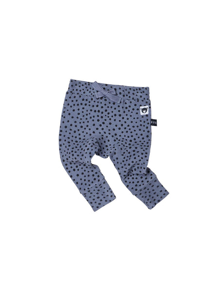 Huxbaby Freckle Drop Crotch Pant | Deep Blue - Green Hearts Pink
