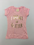 Oh Baby! Short Sleeve Slub Top | I Dream in Glitter - Green Hearts Pink