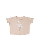 Rylee and Cru Basic SS Tee | Blush - Green Hearts Pink