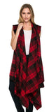 Plaid Vest | Red - Green Hearts Pink