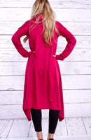 Hooded Top | Fuschia - Green Hearts Pink