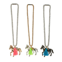 OOAHOOAH Necklace | Pony - Green Hearts Pink