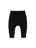 Huxbaby Tiny Pocket Drop Crotch Pants | Black
