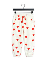 Mini Rodini Hearts Fleece Sweatpants | Off White