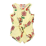 Hugo Loves Tiki Terry Zipper Romper | Cream Bunnies