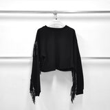 Fringe Benefits Top | Black - Green Hearts Pink