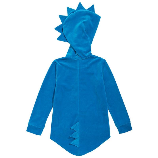 Kukukid Velvet Dino Hoodie Blue
