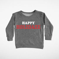 Tiny Whales Sweatshirt | Happy Holidaze - Green Hearts Pink
