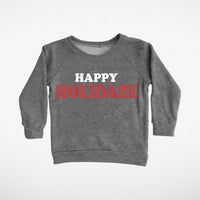 Tiny Whales Sweatshirt | Happy Holidaze - Green Hearts Pink