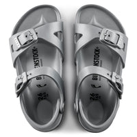 Birkenstock Rio EVA | Metallic Silver - Green Hearts Pink