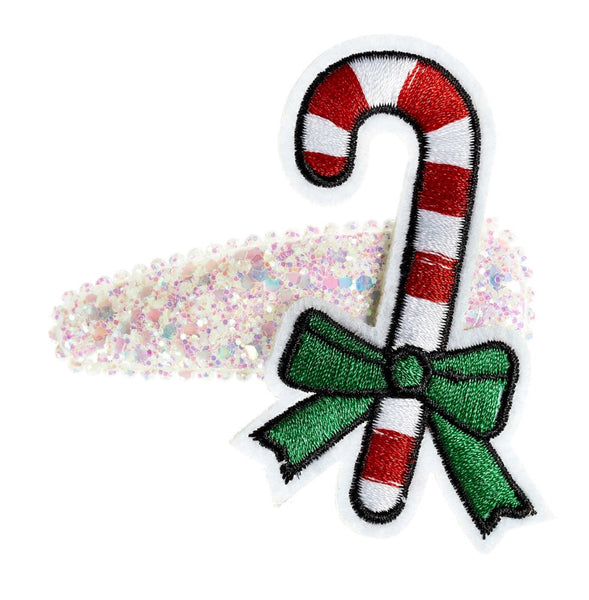 OOAHOOAH Hair Clip | Candy Cane - Green Hearts Pink