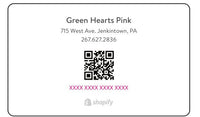 Gift Card - Green Hearts Pink