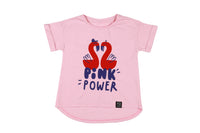 Kukukid T-Shirt | Pink Power - Green Hearts Pink