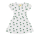 Hugo Loves Tiki Skater Dress | Green Hearts - Green Hearts Pink