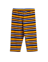 Mini Rodini Velour Striped Trouser | Yellow - Green Hearts Pink