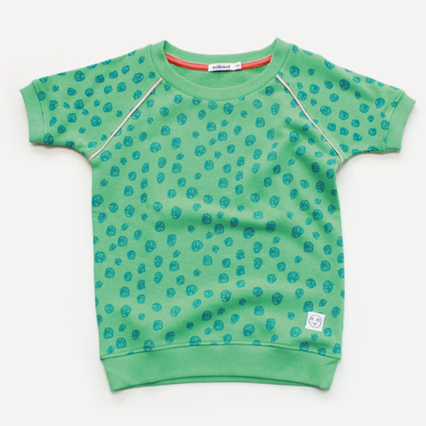 Indikidual Short Sleeve Sweatshirt Spotty Teal