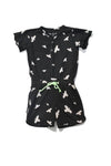 Moi Birdy Jumpsuit | Black - Green Hearts Pink