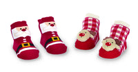 Mud Pie | Holiday Socks - Green Hearts Pink